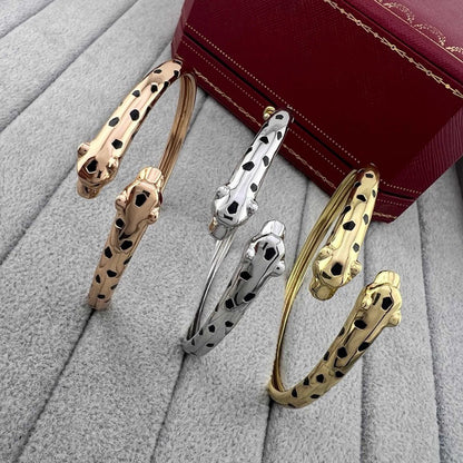 [Rosla]PANTHERE DOUBLE HEADED OPEN BRACELET