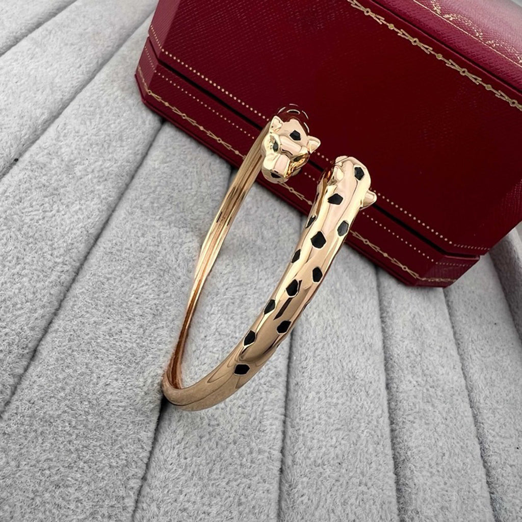 [Rosla]PANTHERE DOUBLE HEADED OPEN BRACELET