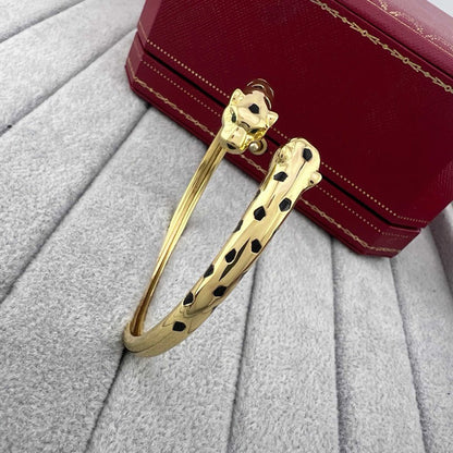 [Rosla]PANTHERE DOUBLE HEADED OPEN BRACELET