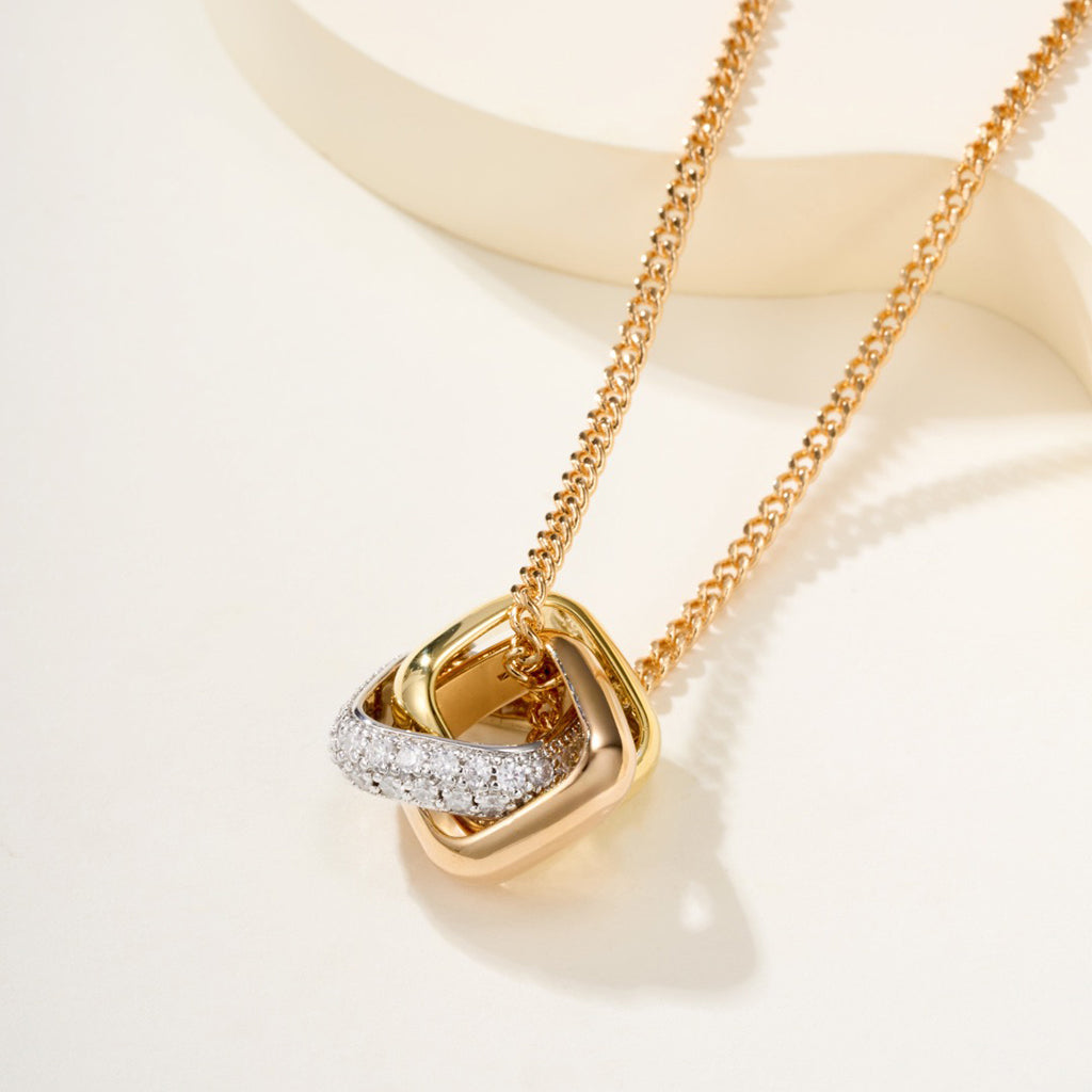 [Rosla]TRINITY CUSHION NECKLACE COLLECTION