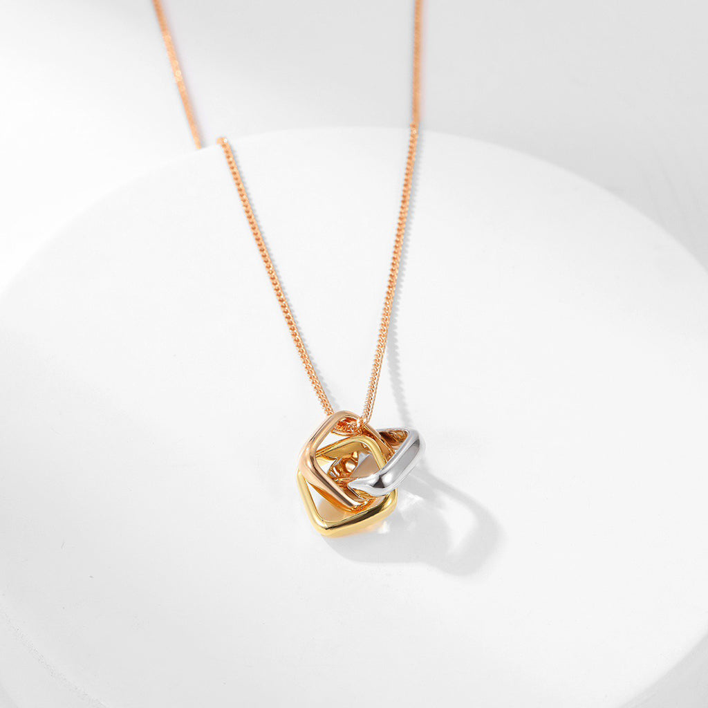 [Rosla]TRINITY CUSHION NECKLACE COLLECTION