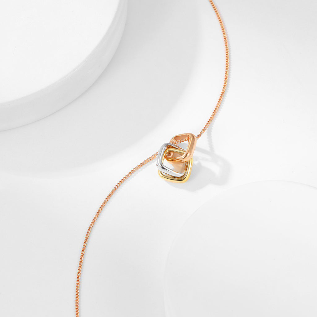 [Rosla]TRINITY CUSHION NECKLACE COLLECTION