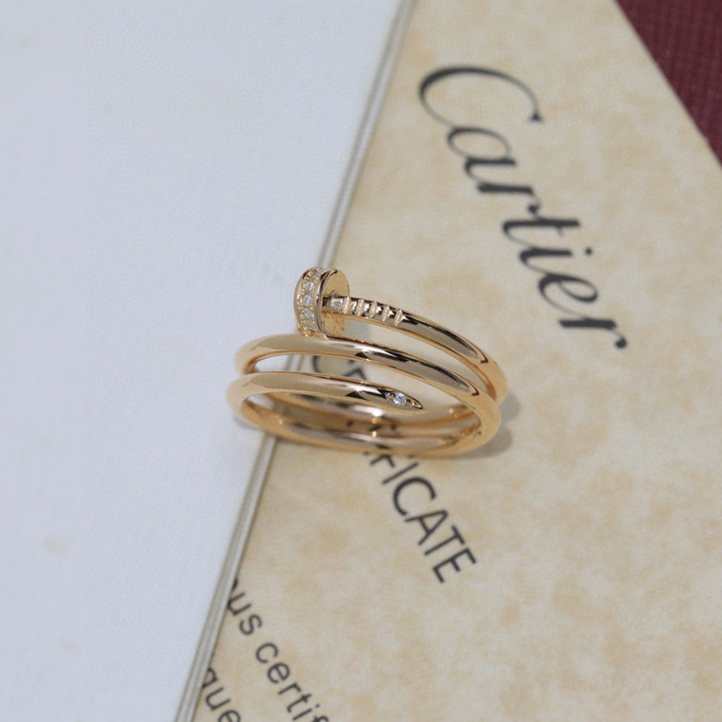 [Rosla]JUSTE RING 4.8MM HALF DIAMOND