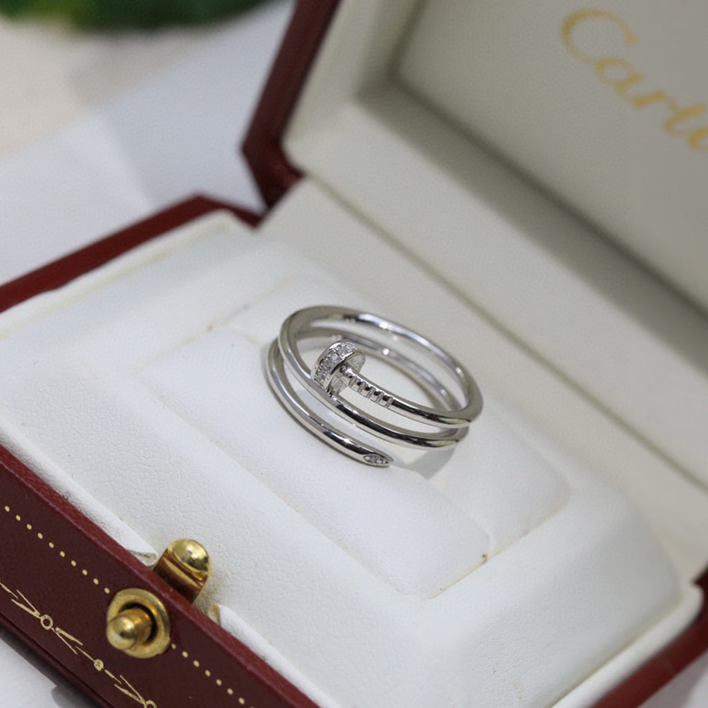 [Rosla]JUSTE RING 4.8MM HALF DIAMOND