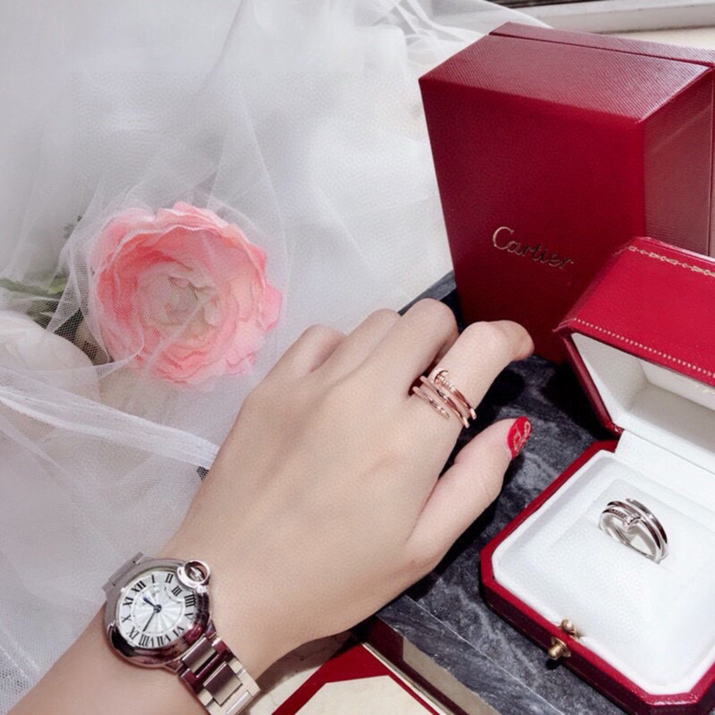 [Rosla]JUSTE RING 4.8MM HALF DIAMOND