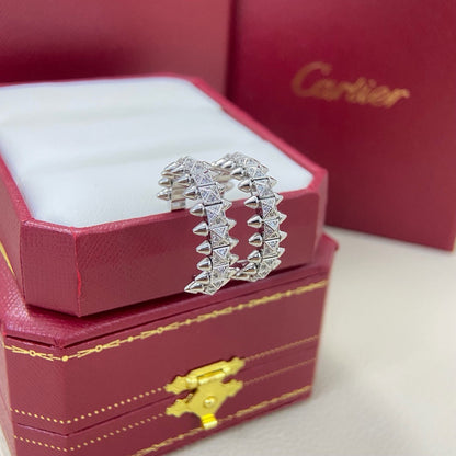 [Rosla]CLASH 6.4MM FULL DIAMOND SMALL EARRINGS