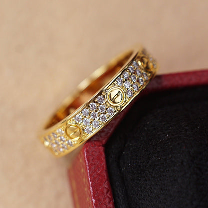 [Rosla]LOVE RING 4.0MM DIAMOND PAVED