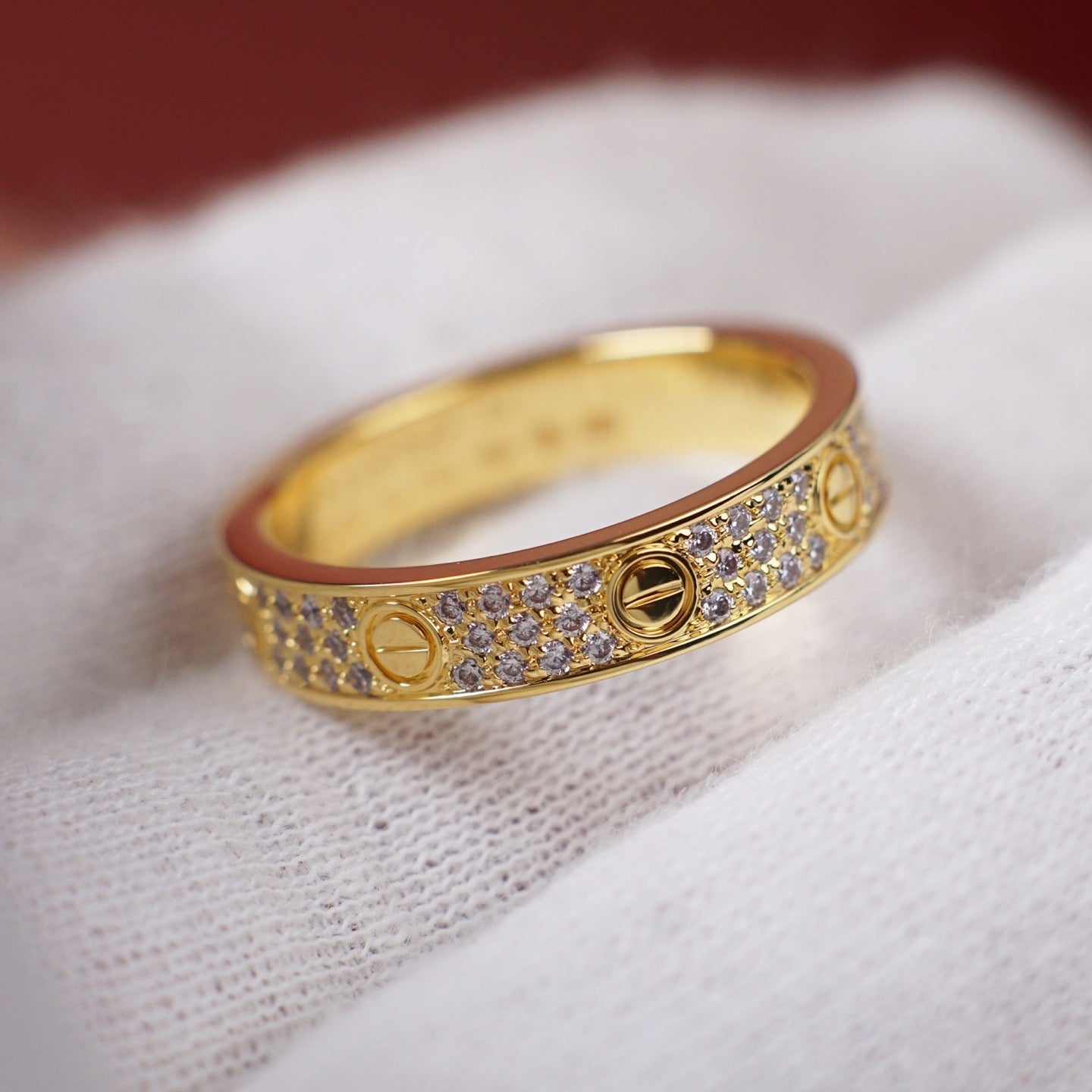 [Rosla]LOVE RING 4.0MM DIAMOND PAVED