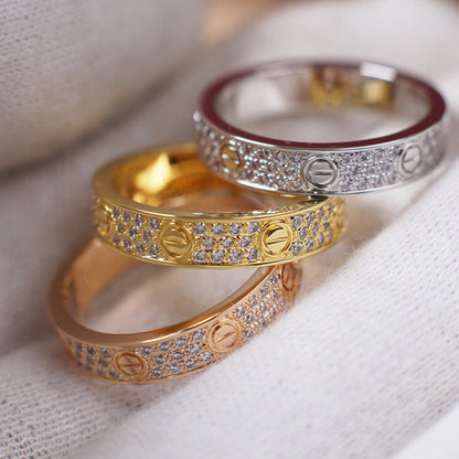 [Rosla]LOVE RING 4.0MM DIAMOND PAVED