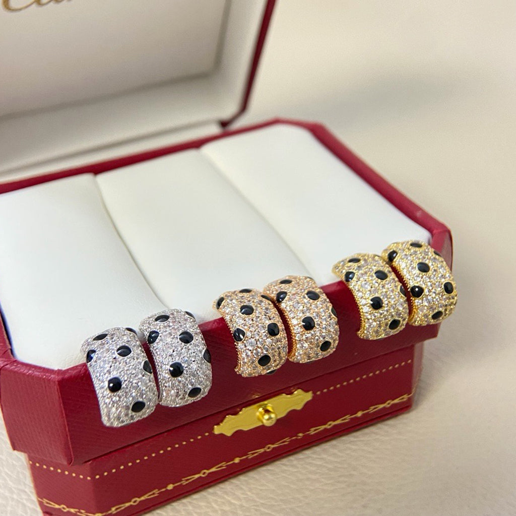 [Rosla]PANTHERE MINI FULL DIAMOND EARRINGS