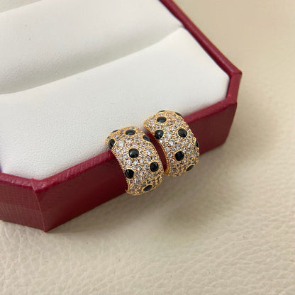 [Rosla]PANTHERE MINI FULL DIAMOND EARRINGS