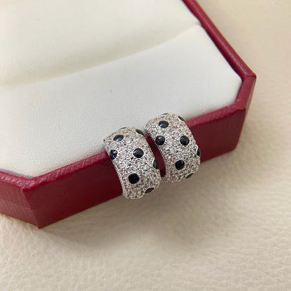 [Rosla]PANTHERE MINI FULL DIAMOND EARRINGS