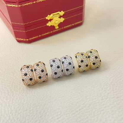 [Rosla]PANTHERE MINI FULL DIAMOND EARRINGS