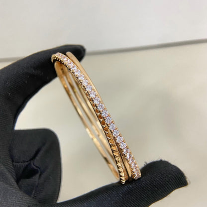 [Rosla]ETINCELLE HALF-PAVED DIAMOND BRACELET