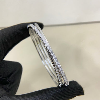 [Rosla]ETINCELLE HALF-PAVED DIAMOND BRACELET