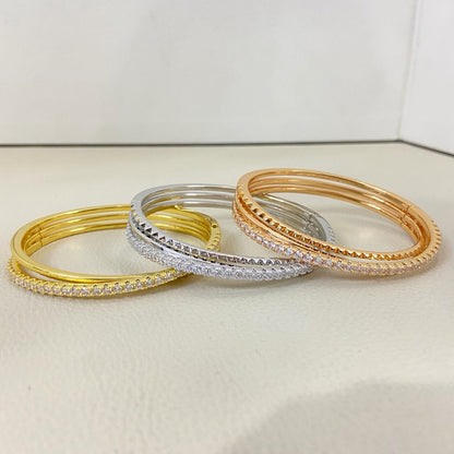 [Rosla]ETINCELLE HALF-PAVED DIAMOND BRACELET