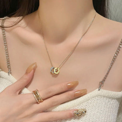 [Rosla]LOVE 6 DIAMOND PENDANT NECKLACE