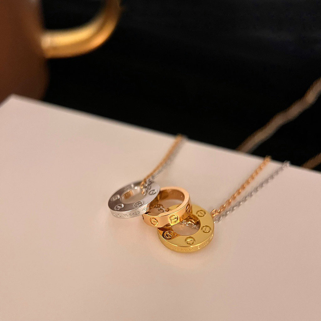 [Rosla]LOVE 6 DIAMOND PENDANT NECKLACE