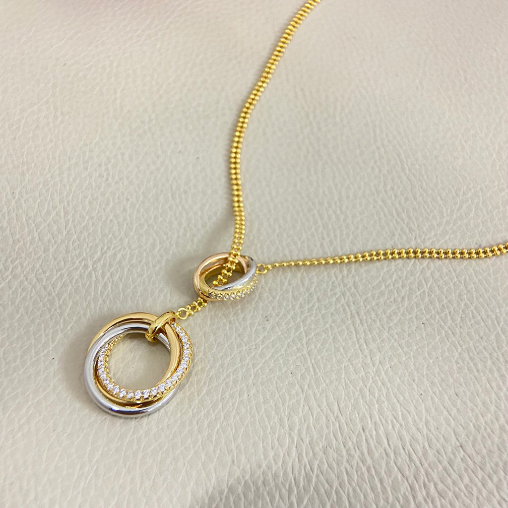 [Rosla]TRINITY DIAMONDS NECKLACE