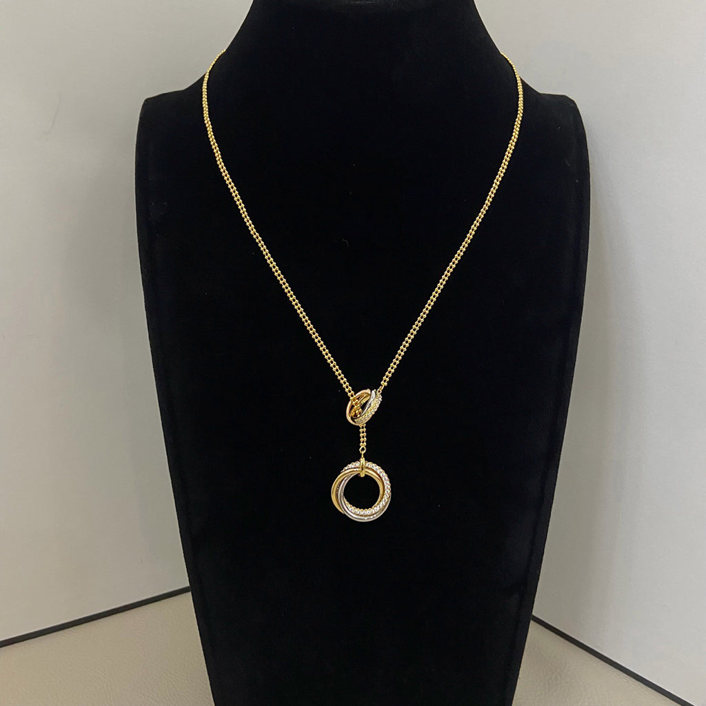 [Rosla]TRINITY DIAMONDS NECKLACE