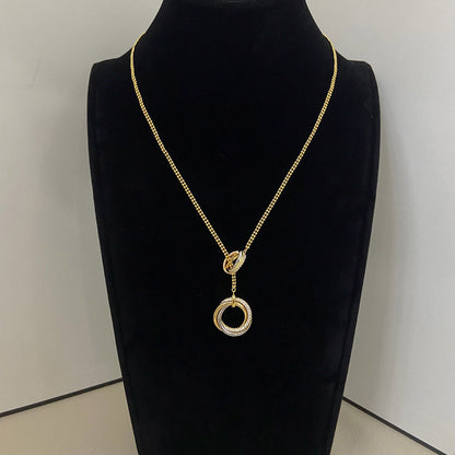 [Rosla]TRINITY DIAMONDS NECKLACE