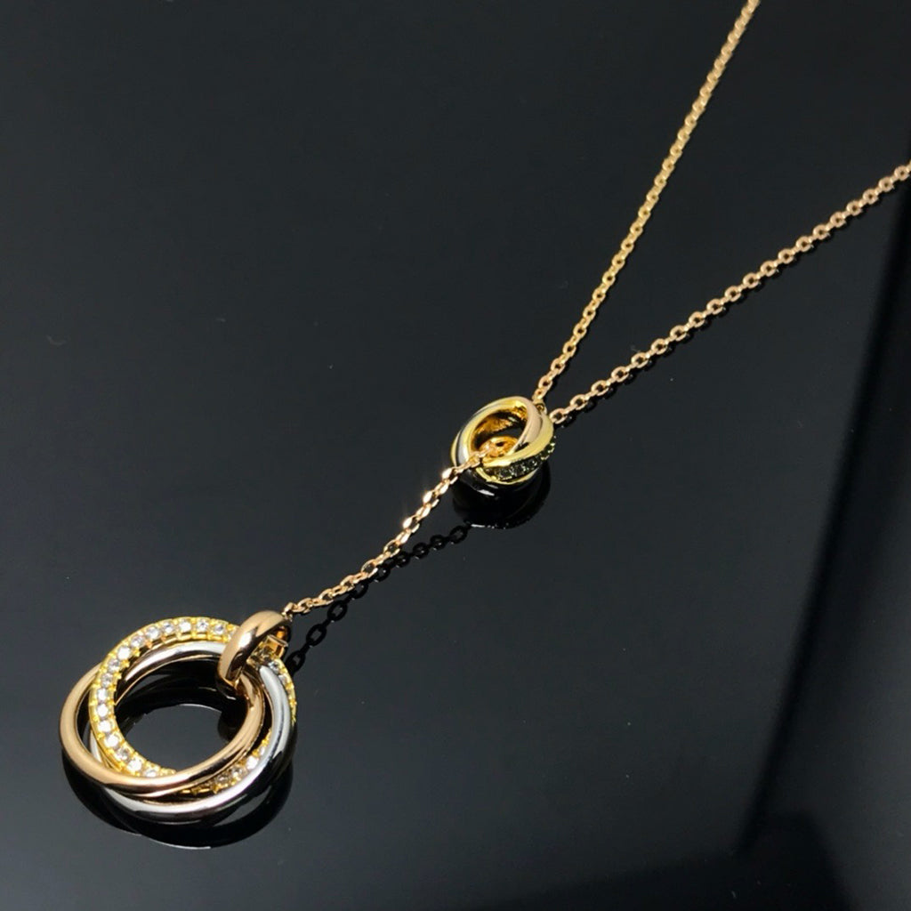 [Rosla]TRINITY DIAMONDS NECKLACE