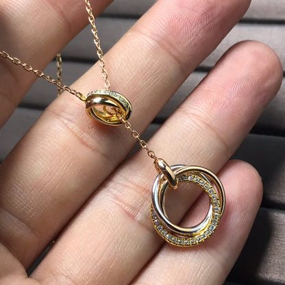 [Rosla]TRINITY DIAMONDS NECKLACE