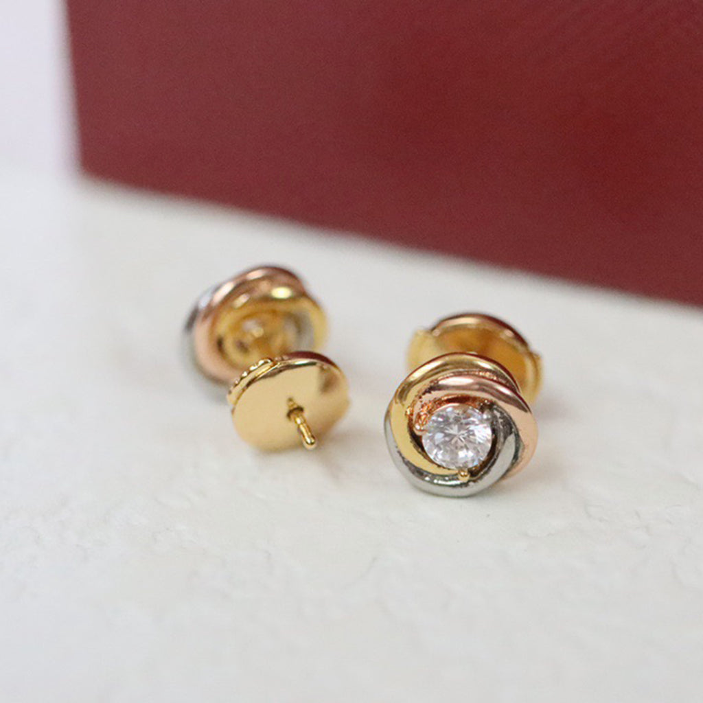 [Rosla]TRINITY STUD DIAMOND EARRINGS