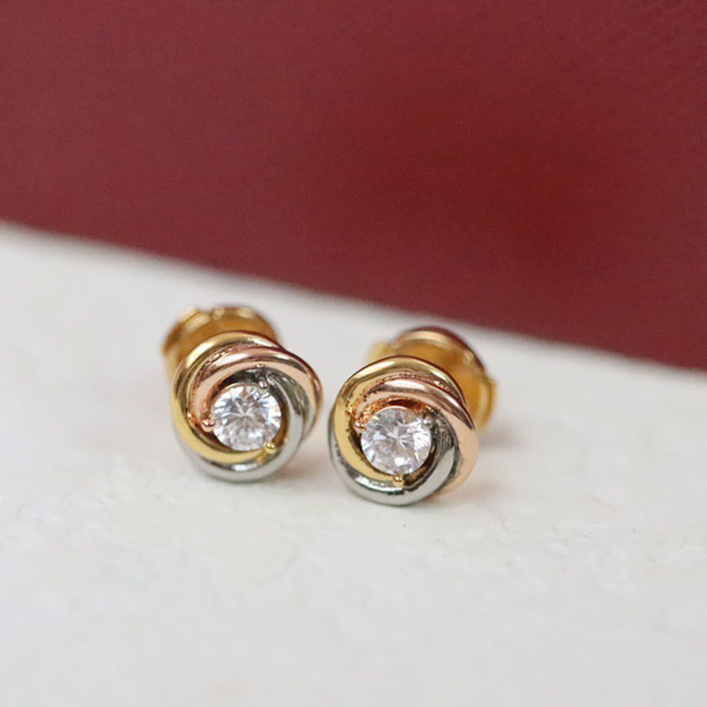 [Rosla]TRINITY STUD DIAMOND EARRINGS