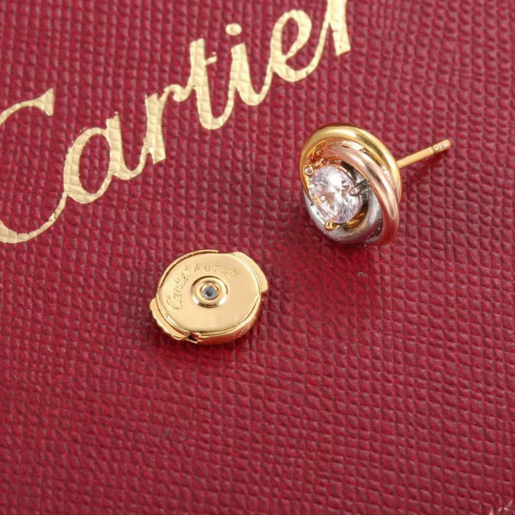 [Rosla]TRINITY STUD DIAMOND EARRINGS