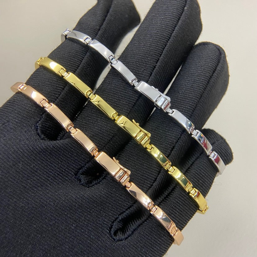 [Rosla]PANTHERE HALF DIAMOND ON CHAIN BRACELET