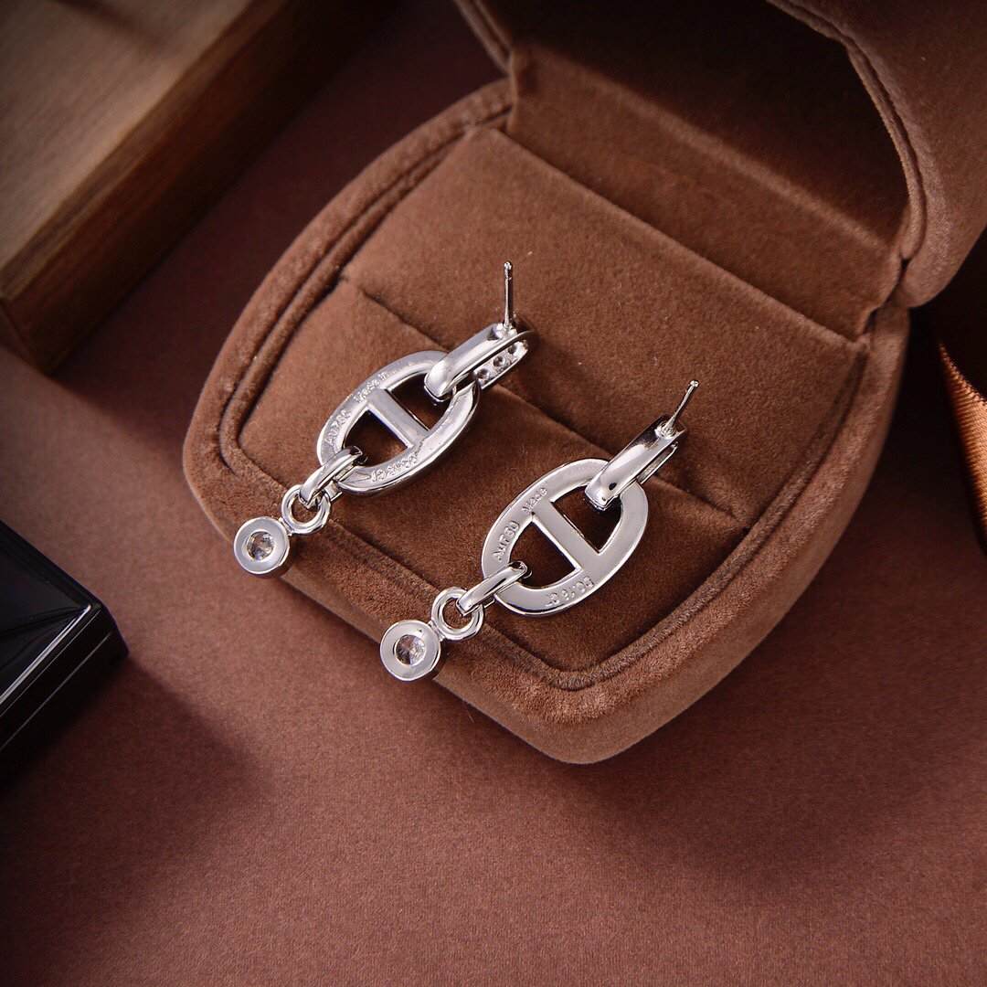 [Rosla]HM CHAINE DIAMOND EARRINGS
