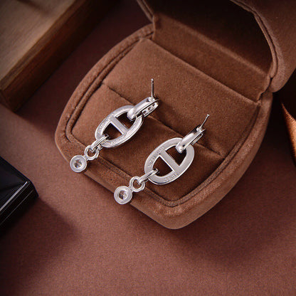 [Rosla]HM CHAINE DIAMOND EARRINGS
