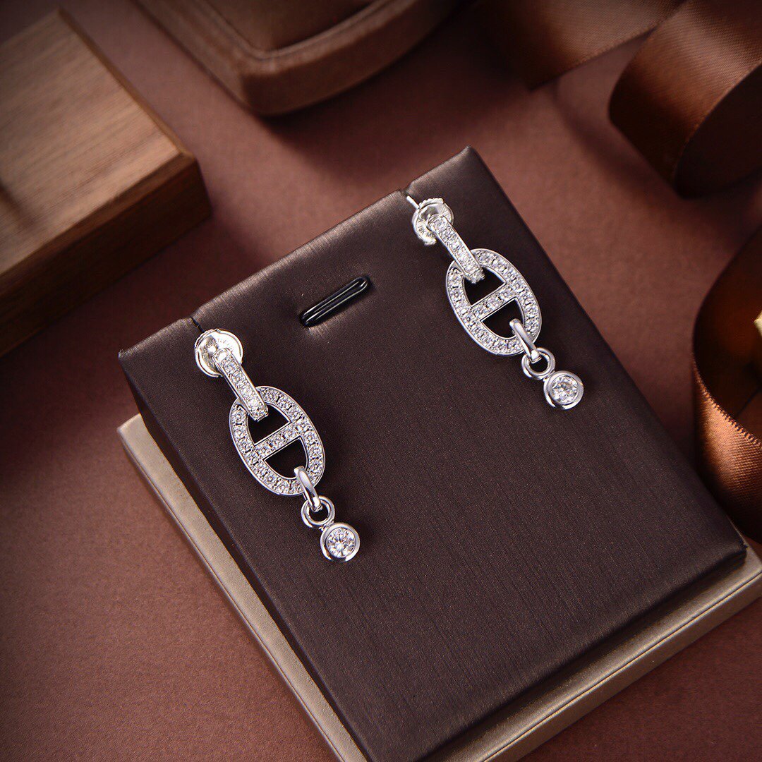 [Rosla]HM CHAINE DIAMOND EARRINGS