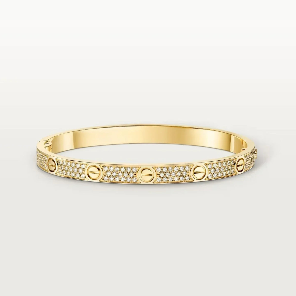 [Rosla]Clover Laser  Pulsar Stone 5-Motif & LOVE Diamond-Paved Bracelet Stack Set