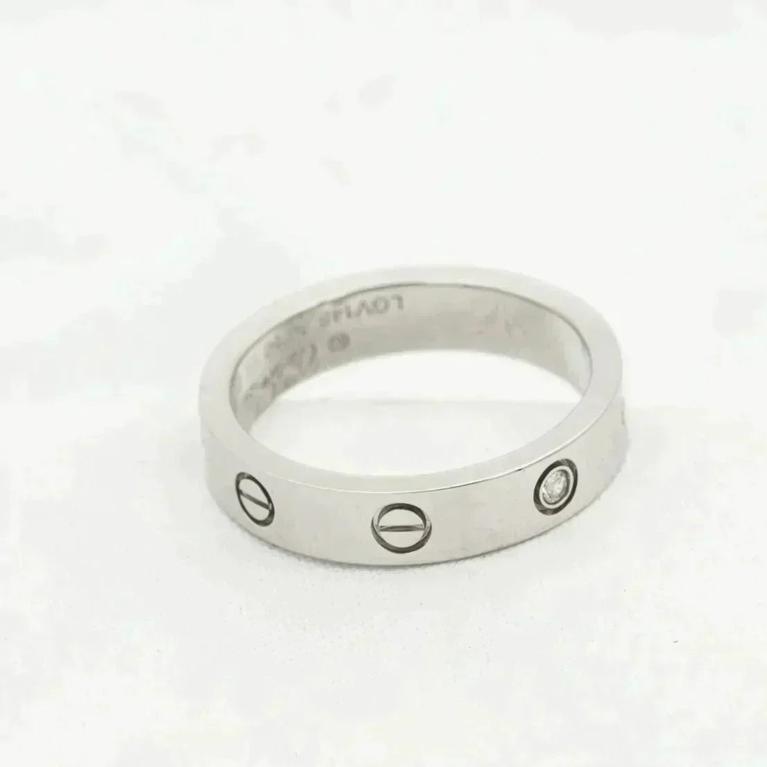 [Rosla]LOVE RING 4MM 1 DIAMOND SILVER