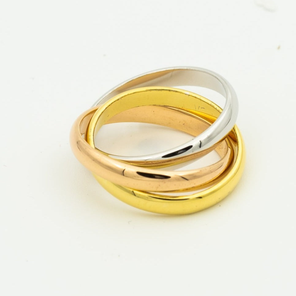 [Rosla]TRINITY RING GOLD PINK GOLD SILVER
