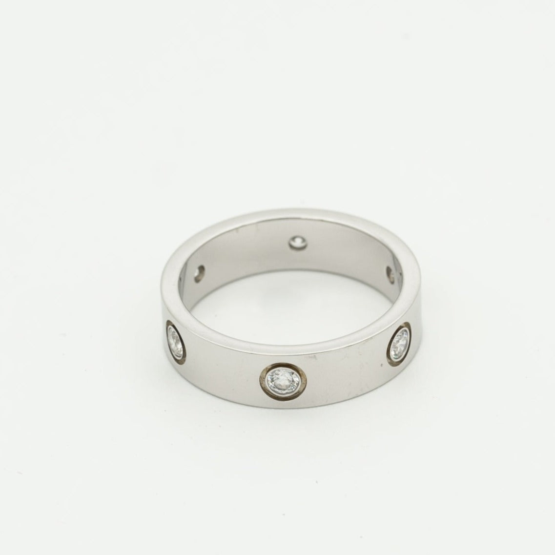 [Rosla]LOVE RING 5.5MM 6 DIAMONDS SILVER