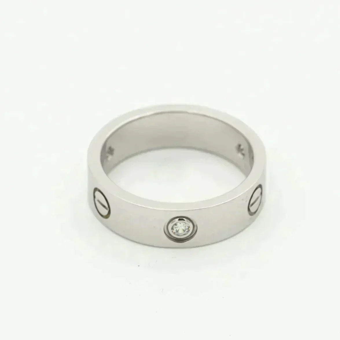 [Rosla]LOVE RING 5.5MM 3 DIAMONDS SILVER
