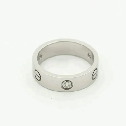 [Rosla]LOVE RING 5.5MM 3 DIAMONDS SILVER