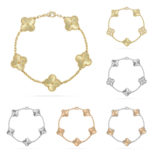 [Rosla] CLOVER 5 MOTIF LASER BRACELET COLLECTION
