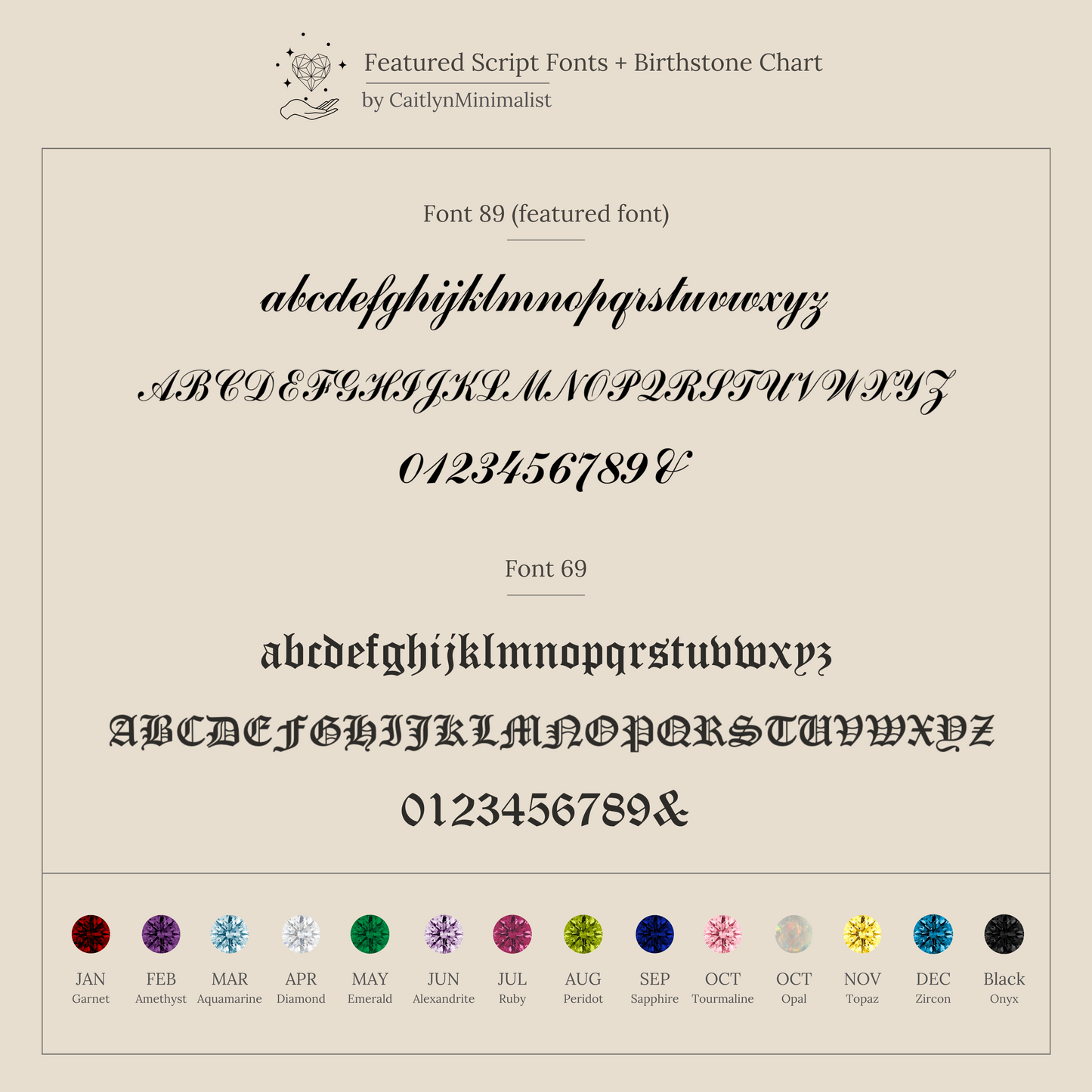 Initial Birthstone Necklace