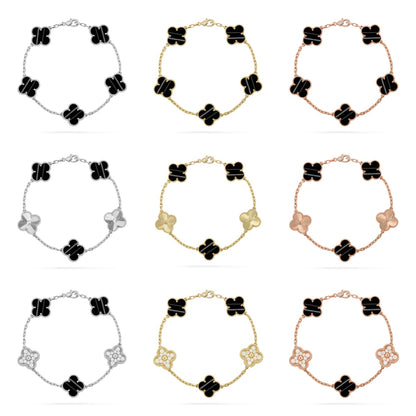[Rosla] CLOVER 5 MOTIF PULSAR STONE BRACELET COLLECTION