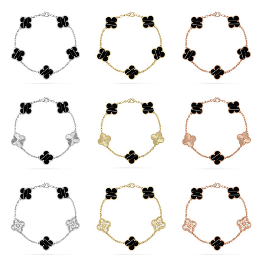 [Rosla] CLOVER 5 MOTIF PULSAR STONE BRACELET COLLECTION