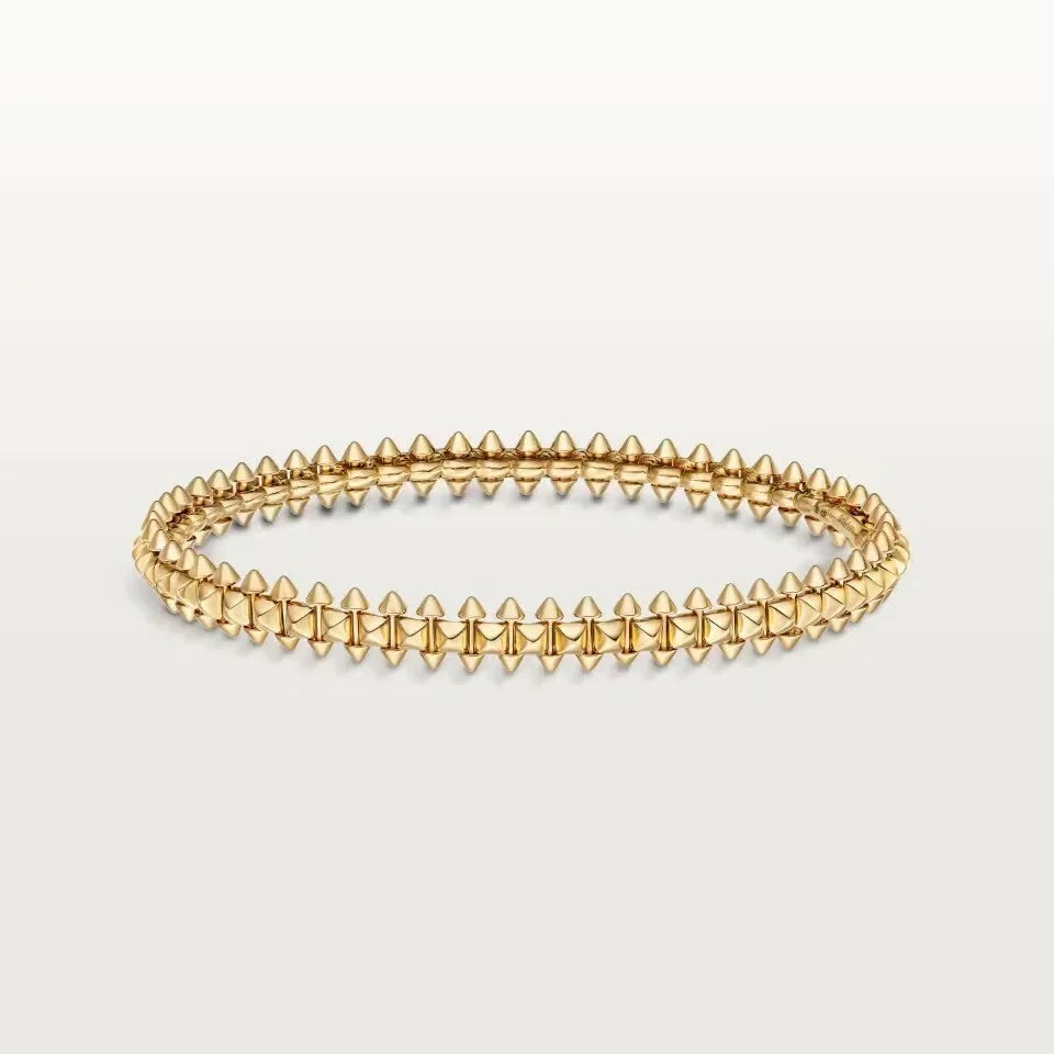 [Rosla] CLASH & Clover Laser 5-Motif & LOVE Brushed Bracelet Stack Set