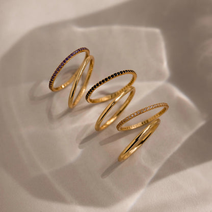 Birthstone Tennis Ring Set