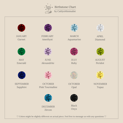 Thin Mini Birthstone Ring
