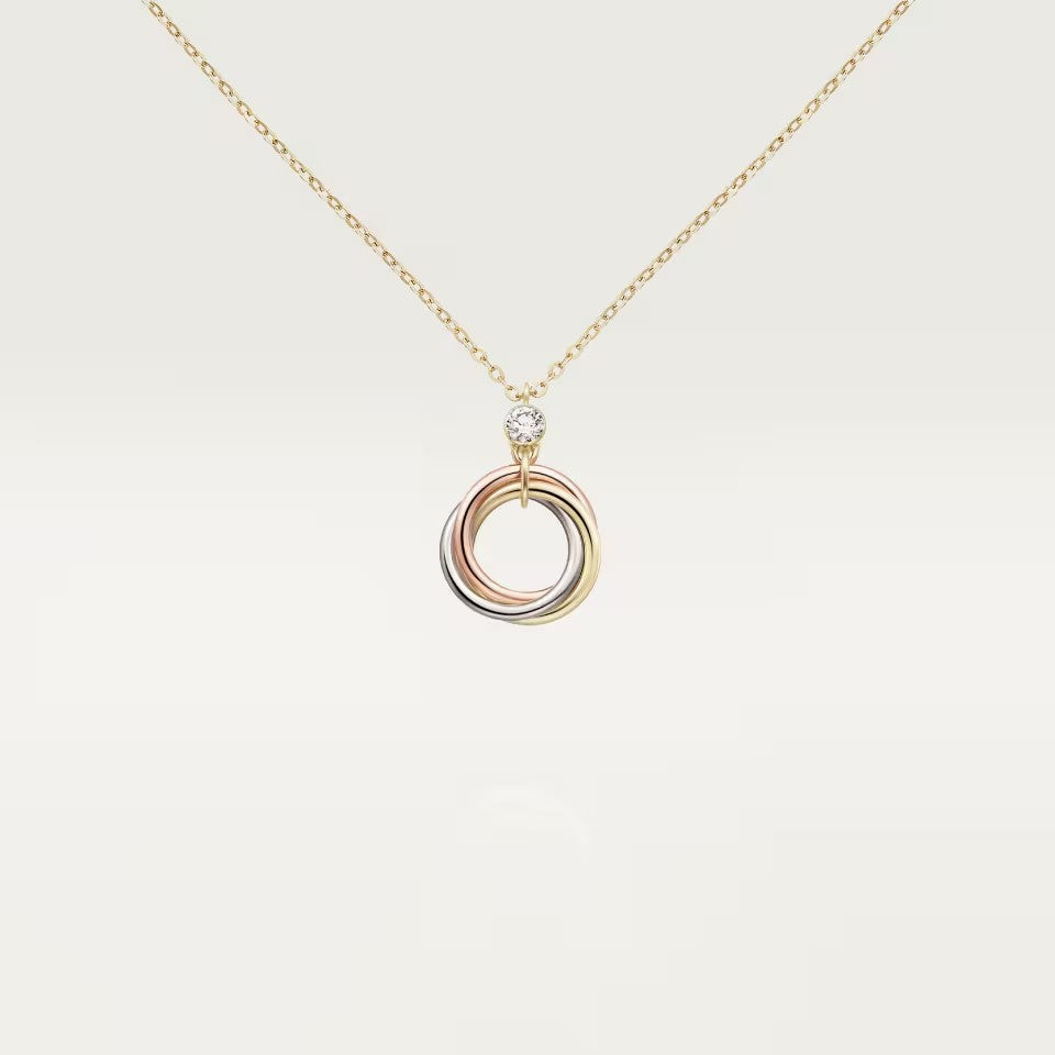 [Rosla]TRINITY  NECKLACE 1 DIAMOND