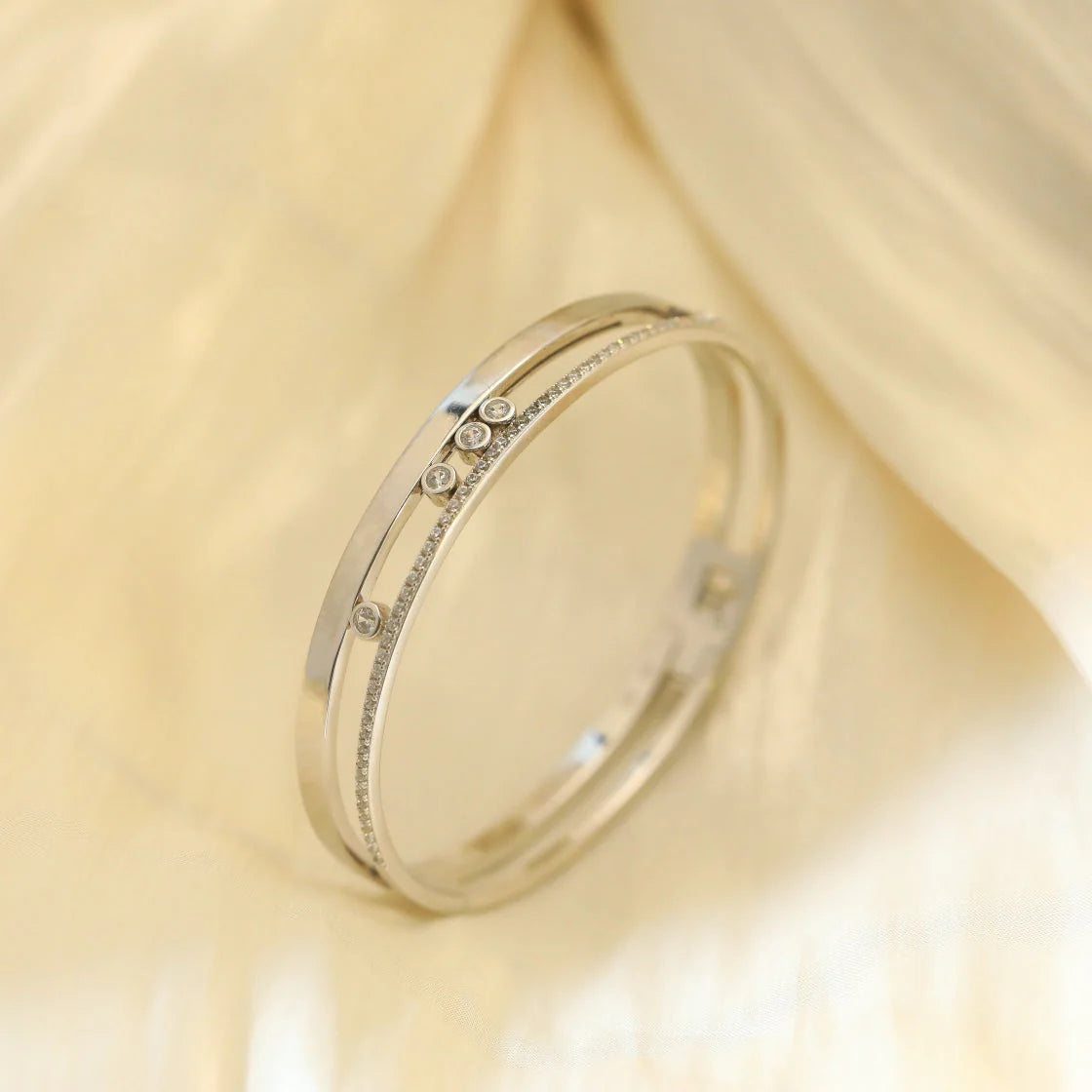[Rosla]Move Romane Diamond Bangle Bracelet