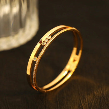 [Rosla]Move Romane Diamond Bangle Bracelet